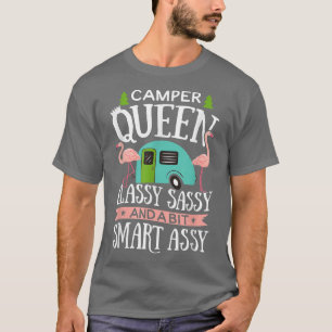 Camiseta Camper Queen Classy Sassy Smart Engraçadas Meninas