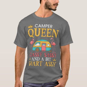 Camiseta Camper Queen Classy Sassy Smart Engraçadas Meninas