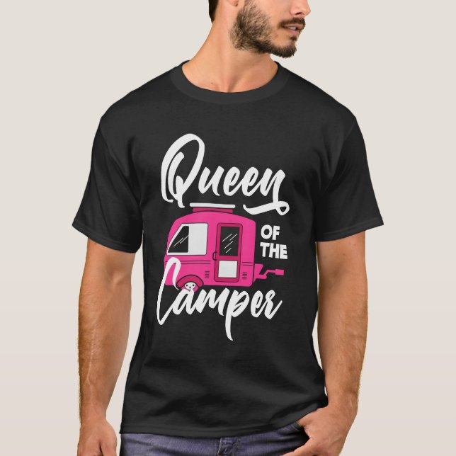 Camiseta Camper Queen Women Girls Camping funny (Frente)