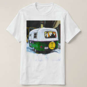 Camiseta Camper Retro Hippie Life É Uma Viagem Apenas Ir