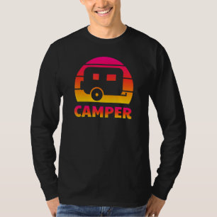 Camiseta Camper Retro Sun - Diversão de Viagem do Reboque d