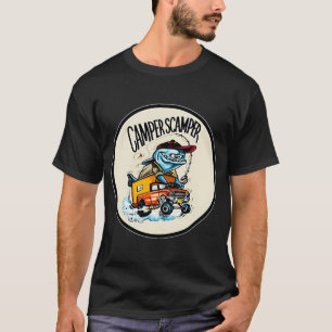 CAMISETA CAMPER SCAMPER, CAMINHÃO VERMELHO, PEIXE AZUL, PES