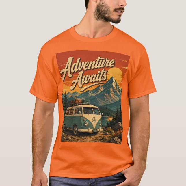 Camiseta Camper Vintage Aventura Espera (Frente)