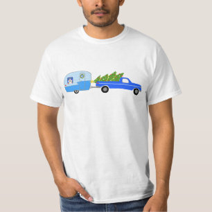 Camiseta Camper Vintage de Natal encantador Trailer RV Xmas