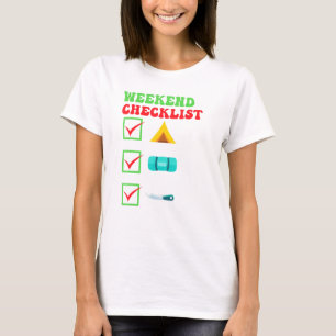 Camiseta Camper Weekend Checklist Tent Sdag Faca C
