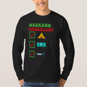 Camiseta Camper Weekend Checklist Tent Sdag Faca C