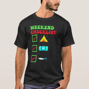 Camiseta Camper Weekend Checklist Tent Sdag Faca C
