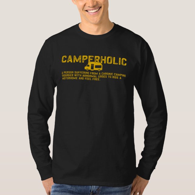 Camiseta Camperholic Camper  Chroni Camping Disorder (Frente)