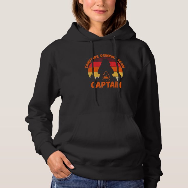 Camiseta Campers Campfire Bebendo Team Capitão Camping Bea (Frente)