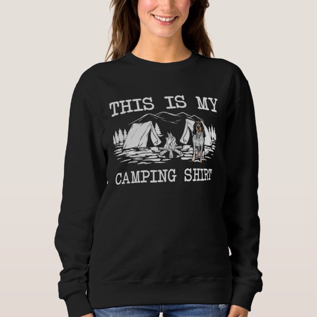 Camiseta Campfire Bluetick Coonhound Dog This Is My Camping (Frente)