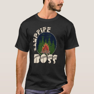 Camiseta Campfire Boss Camping Bonfire Outdoor