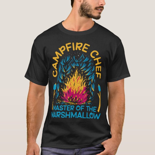 Camiseta Campfire Chef Master Of The Marshmallow Hiking (Frente)