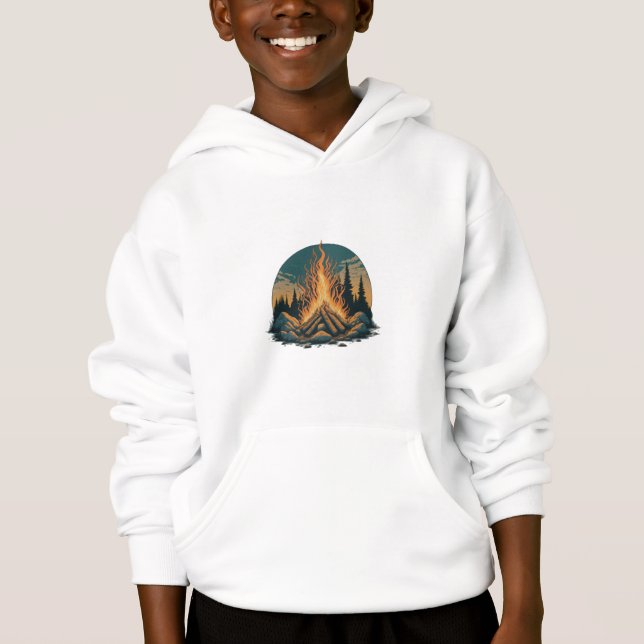 Camiseta Campfire Cozy: Abrace o calor (Frente)