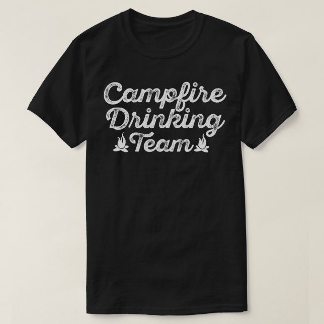 Camiseta Campfire Drinking Team Vintage Camping  (Frente do Design)