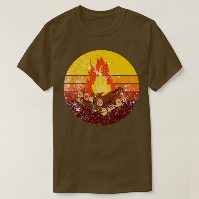 Camiseta Campfire Retro Vintage 2 (Frente do Design)