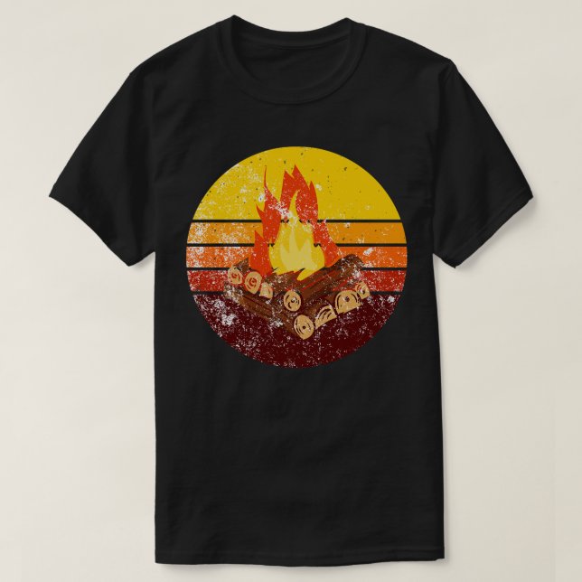 Camiseta Campfire Retro Vintage 2 (Frente do Design)