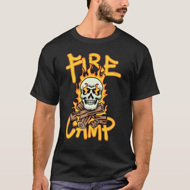 Camiseta campfire skull streetwear  (Frente)