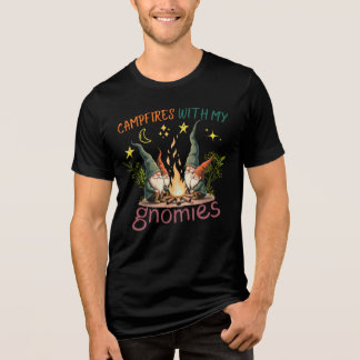 Camiseta Campfire With My Gnomies Engraçado