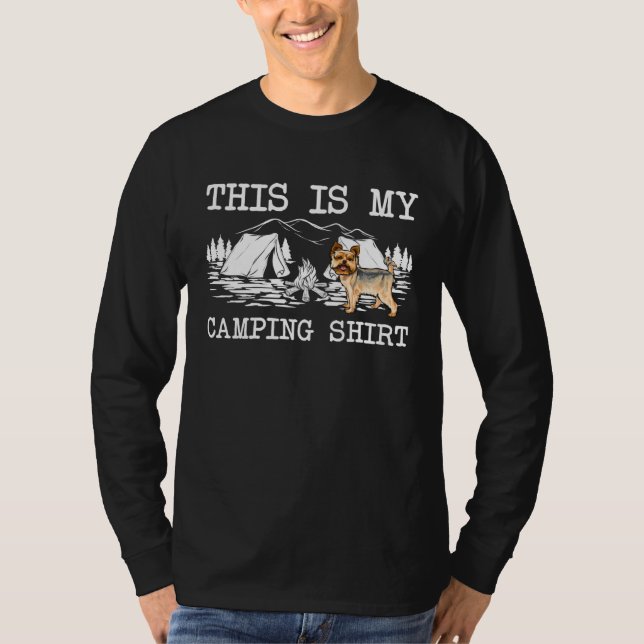 Camiseta Campfire Yorkshire Terrier Dog This Is My Camping (Frente)