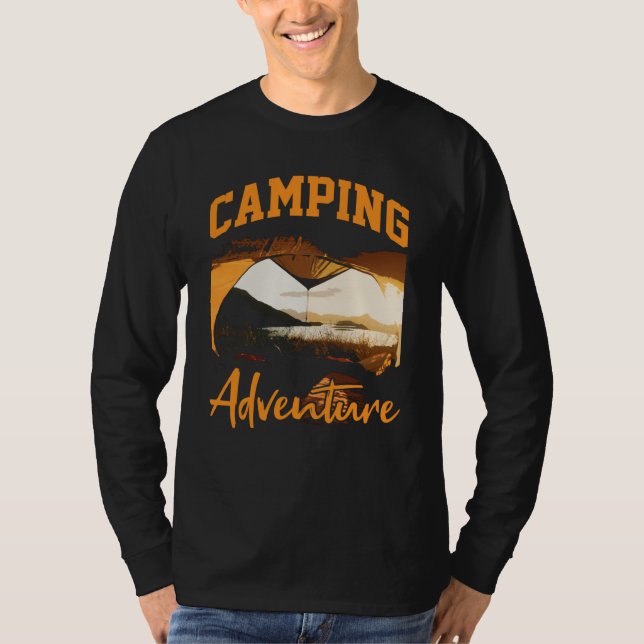 Camiseta Camping Adventure Inspirational Amusing Camping Qu (Frente)