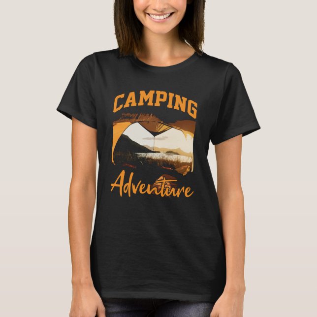 Camiseta Camping Adventure Inspirational Amusing Camping Qu (Frente)