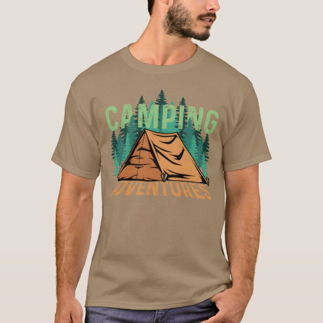 Camiseta Camping Adventures Nature Person Gift friends (Frente)