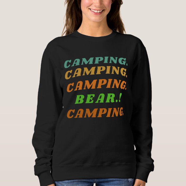 Camiseta Camping Bear  Outdoor Bear Camping Survival (Frente)