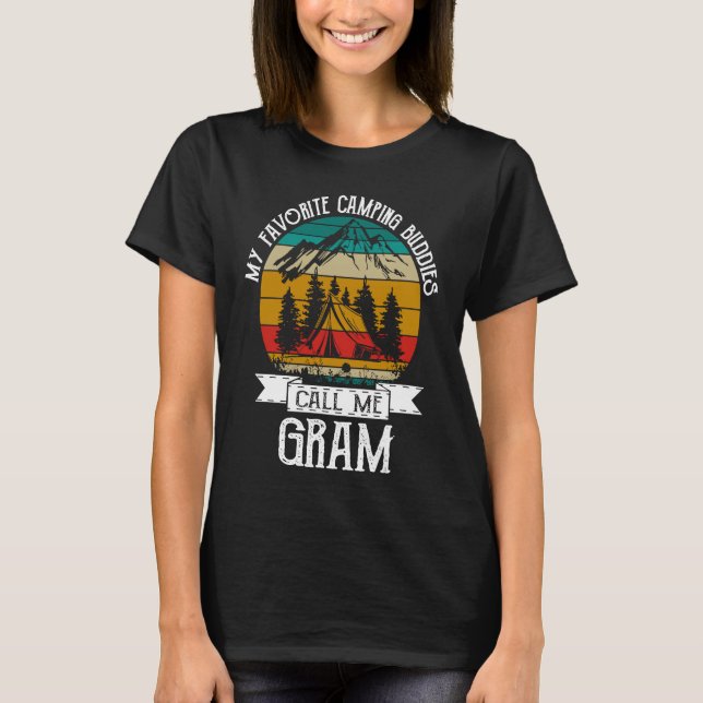 Camiseta Camping Buddies Call Me Camping Gram Camper (Frente)