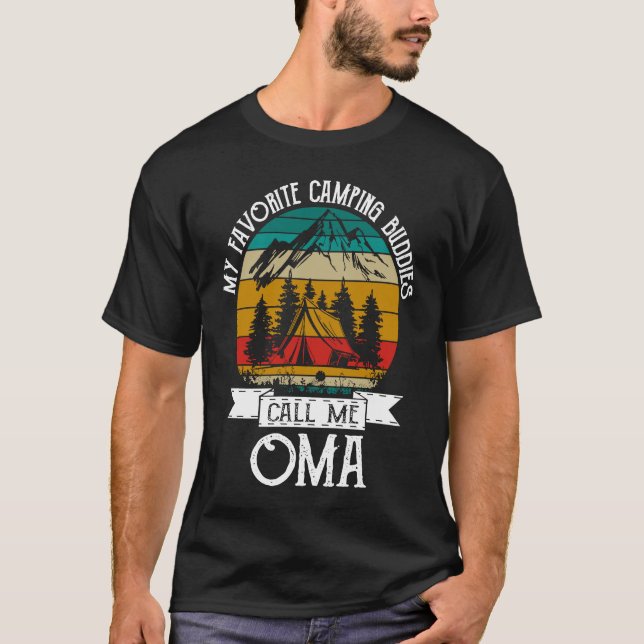 Camiseta Camping Buddies Call Me Camping Oma Camper (Frente)