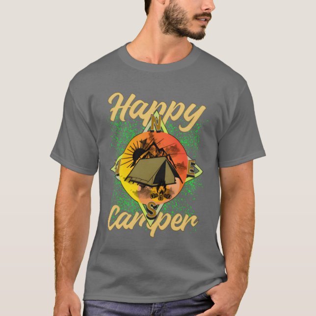 Camiseta Camping Camper vintage (Frente)