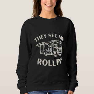 Camiseta Camping Campervan, do RV Camper Van Motorhome Cara