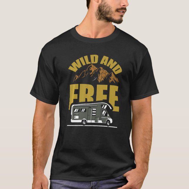 Camiseta Camping Caravan Idea Nature E Viagem Motorhome (Frente)