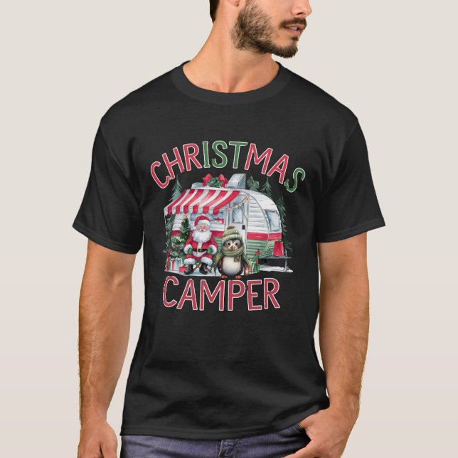 Camiseta Camping Christmas temed for Camper (Frente)