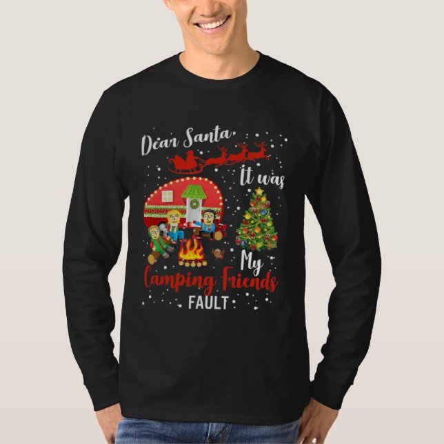 Camiseta Camping Christmas Vehicles Camping RVing Trailers (Frente)