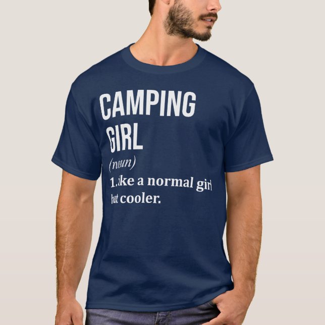 Camiseta Camping citação retro vermelho (Frente)