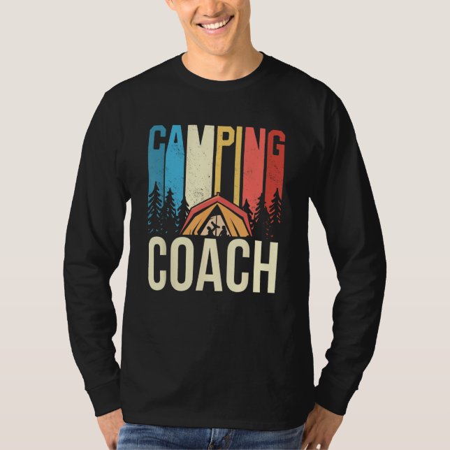 Camiseta Camping Coach Camper Campsite Camp Campfire (Frente)