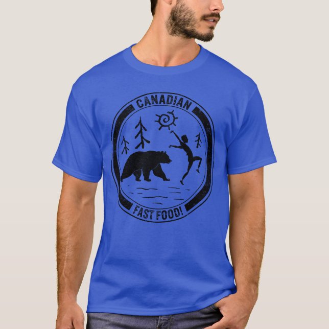 Camiseta Camping comida rápida canadense garota corredor (Frente)