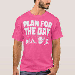 Camiseta Camping De Café De Cerveja Para O Dia