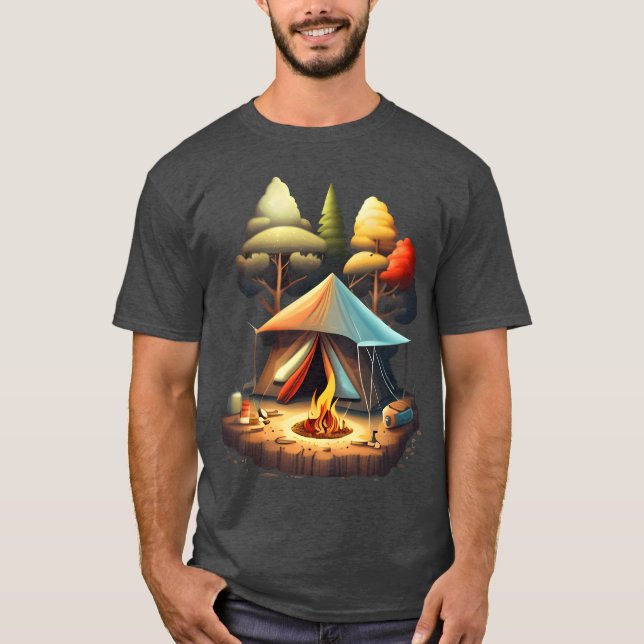 Camiseta Camping Desenho Inent menina (Frente)