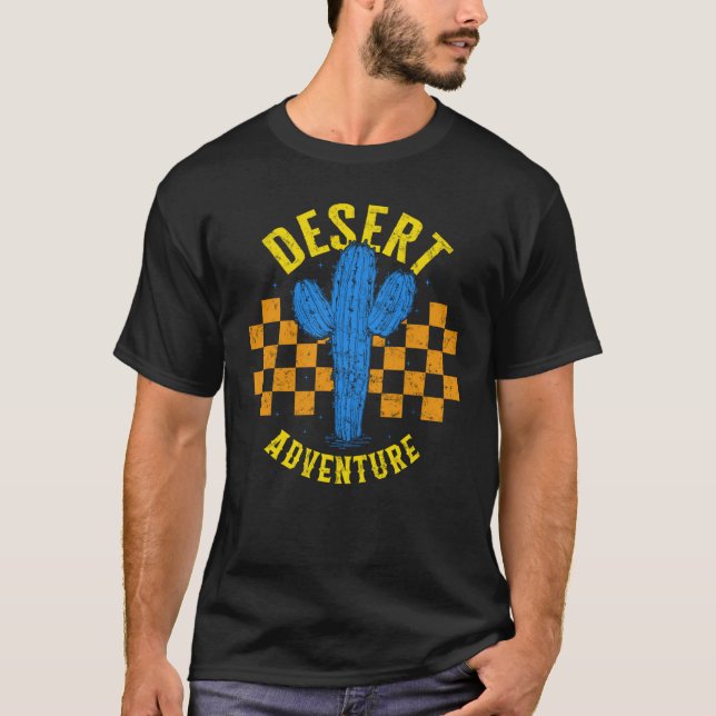 Camiseta Camping Desert Adventure Cactus Dessert Life Succu (Frente)