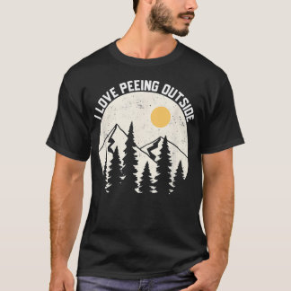 Camiseta Camping Divertido de Trilha ao Ar Livre