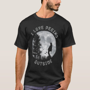 Camiseta Camping Divertido Faço Xixi Fora Adoro Fazer Xixi