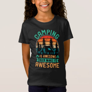 Camiseta Camping é Incrível Cerveja Torna-o Incrível