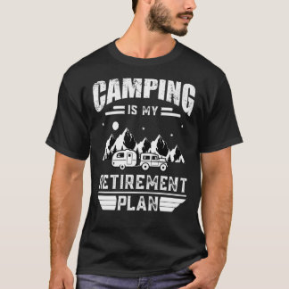 Camiseta Camping é meu plano de aposentadoria Summer acampa
