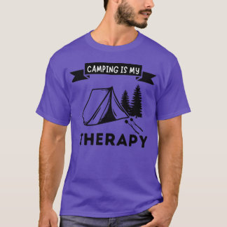 Camiseta Camping É Minha Terapia Acessórios vintage