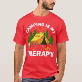 Camiseta Camping É Minha Terapia Presente Para Amante Da Na