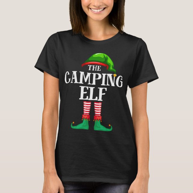 Camiseta Camping Elf Matching Family Christmas Pajama (Frente)