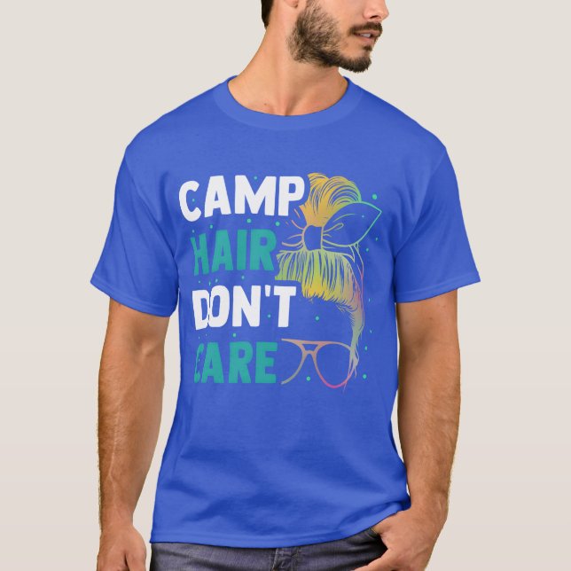 Camiseta Camping Familiar Cabelo de Acampamento Amigo (Frente)