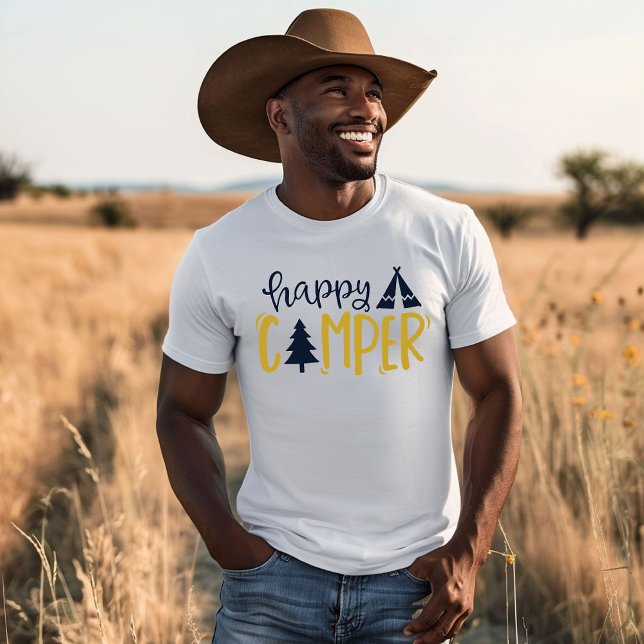 Camiseta Camping Feliz (Criador carregado)
