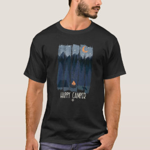 Camiseta Camping Feliz Para Acampamento de Verão